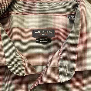 🔥🔥Summer Sale🔥🔥 Men Van Heusen Plaid Dress Shirt
